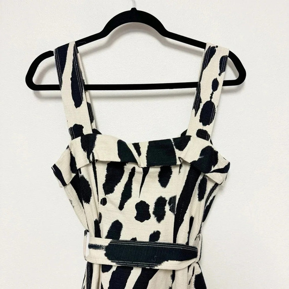 NWT $460 Stine Goya Gina Abstract Structured Cotton Dress - Wrap Tie-Waist Dress - Picture 7 of 9